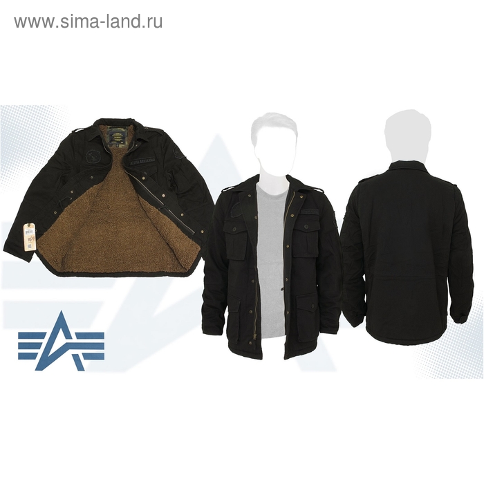 Куртка утеплённая M-65 Altimeter Alpha Industries Black, 2XL - Фото 1