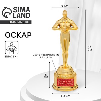 Кубок наградная фигура «Мастер своего дела», оскар, пластик, 18 см