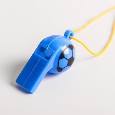 Свисток «Футбол» с верёвкой, цвета МИКС