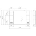 Зеркало шкаф для ванной комнаты Домино Cube 100, с подсветкой - Фото 3