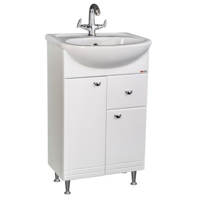 Тумба напольная «Айсберг», под раковину «Уют 60», с верхним ящиком, 592×301×820 мм, цвет белый