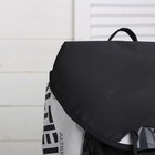 Рюкзак молодёжный на стяжке шнурком, 1 отдел, 2 наружных кармана, чёрный/серый - Фото 4