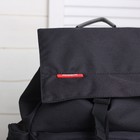 Рюкзак молодёжный на стяжке шнурком, 1 отдел, 3 наружных кармана, чёрный - Фото 4