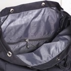 Рюкзак молодёжный на стяжке шнурком, 1 отдел, 3 наружных кармана, чёрный - Фото 5