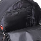 Рюкзак молодёжный, 2 отдела на молниях, 2 наружных кармана, цвет чёрный - Фото 5