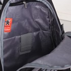 Рюкзак молодёжный на молнии, 1 отдел, 3 наружных кармана, чёрный - Фото 5