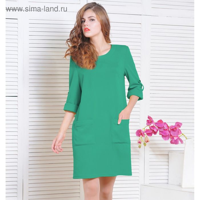 Платье женское 5135 цвет зеленый, р-р 46 - Фото 1