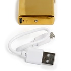 Зажигалка электронная, дуговая, USB, 5.6×3.8×1.3 см, золотой хром - Фото 3