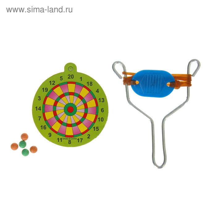 Рогатка "Мишень" с пульками и мишенью, цвета МИКС - Фото 1