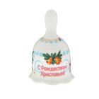 Колокольчик "Снегири", 5,5 х 9,5 см, керамика, деколь, золото - Фото 2