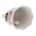 Колокольчик "Снегири", 5,5 х 9,5 см, керамика, деколь, золото - Фото 3