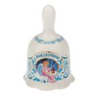 Колокольчик «Милые ангелочки», 5,5 х 9,5 см, керамика, деколь, золото - Фото 2