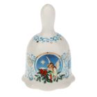 Колокольчик "Рождественские свечи", 5,5 х 9,5 см, керамика, деколь, золото - Фото 2