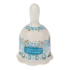 Колокольчик "Рождественские свечи", 5,5 х 9,5 см, керамика, деколь, золото - Фото 3