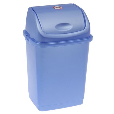 Контейнер для мусора «Камелия», 4 л, цвет голубой перламутр