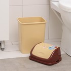 Контейнер для мусора «Камелия», 8 л, бежевый, коричневый - Фото 3