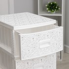 Комод 4-х секционный «Декор. Ажур», белый - Фото 3