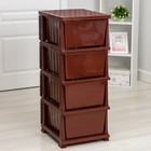 Комод 4-х секционный «Декор. Ажур», коричневый - Фото 4