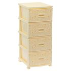 Комод 4-х секционный «Декор. Ажур», цвет слоновая кость - Фото 1