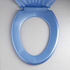 Сиденье для унитаза «Ракушка», 44.5×37 см, с крышкой, голубой перламутр - Фото 4