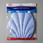 Сиденье для унитаза «Ракушка», 44.5×37 см, с крышкой, голубой перламутр - Фото 6