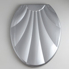 Сиденье для унитаза «Ракушка», 44.5×37 см, с крышкой, серебристый перламутр - Фото 1