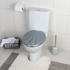 Сиденье для унитаза «Ракушка», 44.5×37 см, с крышкой, серебристый перламутр - Фото 2