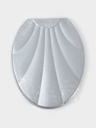 Сиденье для унитаза «Ракушка», 44.5×37 см, с крышкой, серебристый перламутр 1593649