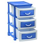 Комод 3-х секционный «Дельфин», бело-синий - Фото 2