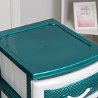 Комод 4-х секционный «Дельфин», цвет бело-бирюзовый перламутр - Фото 2