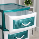 Комод 4-х секционный «Дельфин», цвет бело-бирюзовый перламутр - Фото 3