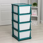 Комод 4-х секционный «Дельфин», цвет бело-бирюзовый перламутр - Фото 4