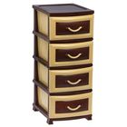 Комод 4-х секционный «Дельфин», бежево-коричневый - Фото 1