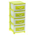 Комод 4-х секционный «Дельфин», лимонный/белый - Фото 1