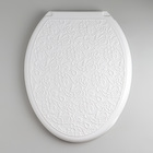Сиденье для унитаза с крышкой Росспласт «Декор», 44,5×37 см, цвет белый - фото 9093326
