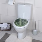 Сиденье для унитаза с крышкой «Декор. Пальма», 44.5×37 см, белое - Фото 2