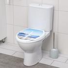 Сиденье для унитаза с крышкой Росспласт «Декор. Яхта», 44,5 х 37,5 см, белое - Фото 2