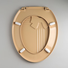 Сиденье для унитаза с крышкой «Комфорт Люкс», цвет бежевый/коричневый бантик - Фото 3