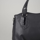 Сумка женская на молнии, 1 отдел, 1 наружный карман, длинный ремень, чёрная - Фото 4