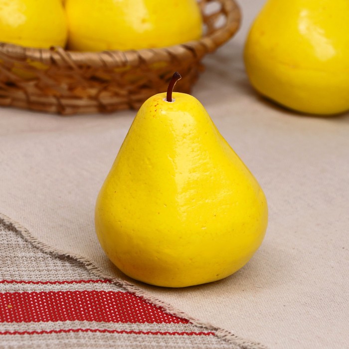 Муляж «Груша китайская», 11 см, оранжево-жёлтая - Фото 1