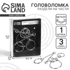 Головоломка металлическая «Раздели на части» №19 - Фото 1