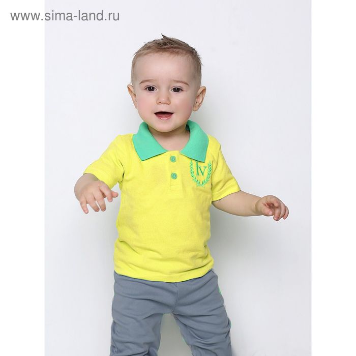 Рубашка для мальчика с коротким рукавом "Поло", размер 52 РБ-16 - Фото 1