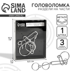 Головоломка металлическая «Раздели на части» №20 - Фото 1