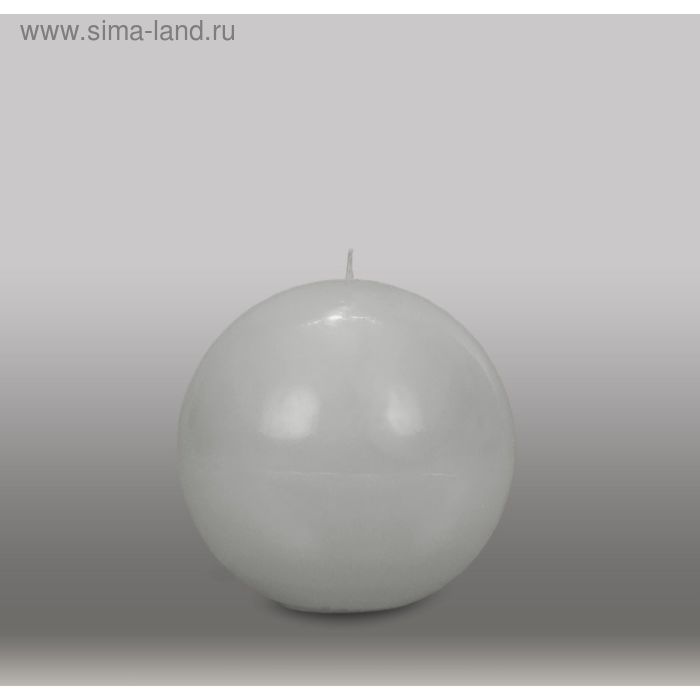 Свеча шар "Классика", d=125мм,  дымчато-голубой - Фото 1