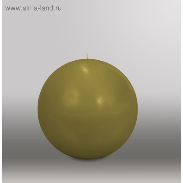 Свеча шар "Классика", d=150мм,  оливковый - Фото 1