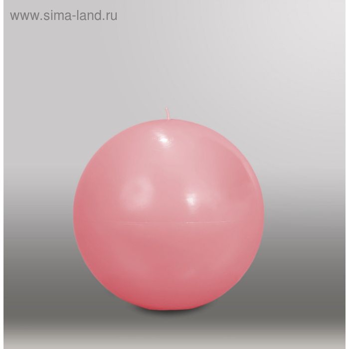 Свеча шар "Классика", d=150мм,  розовый - Фото 1