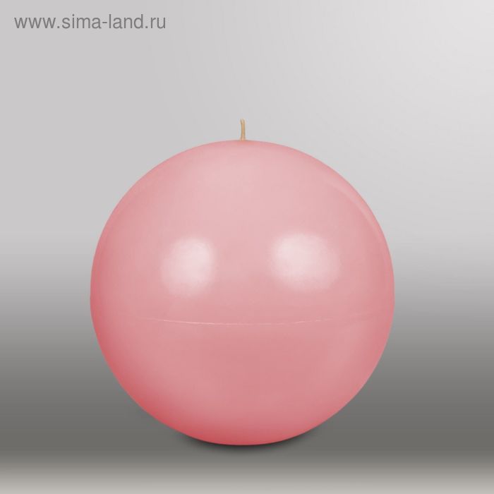 Свеча шар "Классика", d=200мм,  розовый - Фото 1