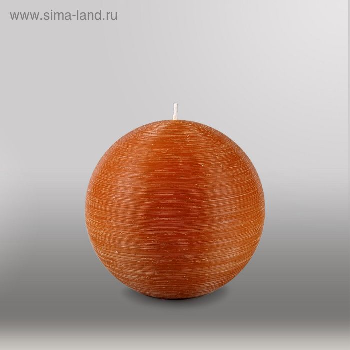 Свеча шар "Рельеф", d=125мм,  коричневый - Фото 1