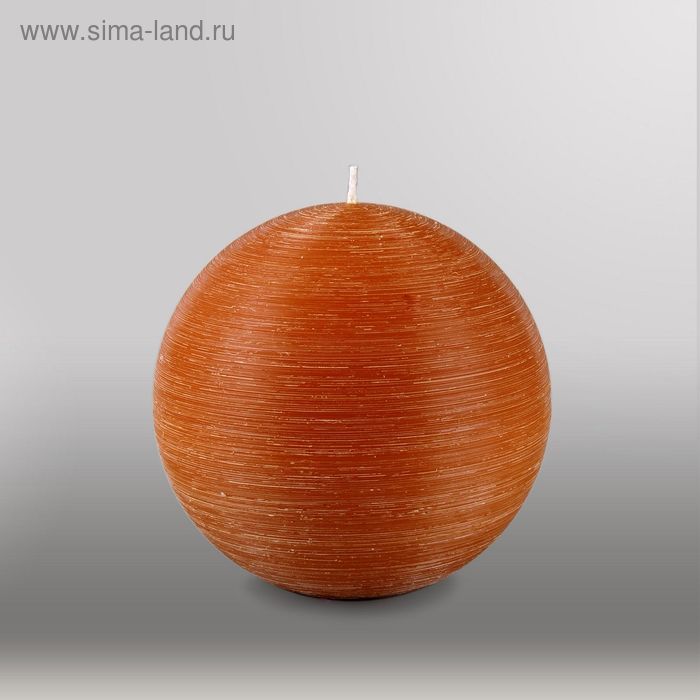 Свеча шар "Рельеф", d=150мм,  коричневый - Фото 1