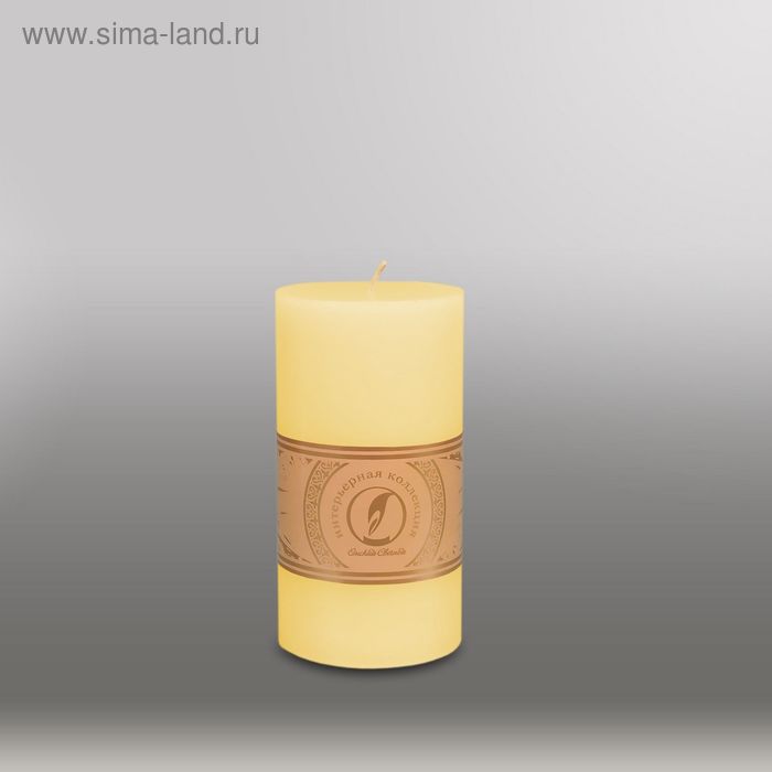 Свеча цилиндр "Классика", 80x150мм,  желтый - Фото 1